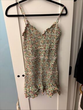 Floral Smocked Sleeveless Mini Dress